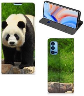 B2Ctelecom Hoesje OPPO Reno4 Pro 5G Telefoontas Panda