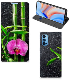 B2Ctelecom Hoesje OPPO Reno4 Pro 5G Wallet Bookcase Orchidee