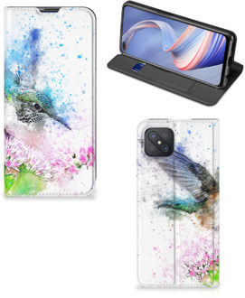 B2Ctelecom Hoesje OPPO Reno4 Z 5G Wallet Book Case Vogel