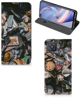 B2Ctelecom Hoesje Personaliseren OPPO Reno4 Z 5G Foto Cover Badges