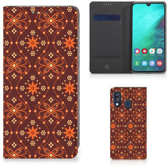 B2Ctelecom Hoesje Samsung A40 met Magneet Batik Brown