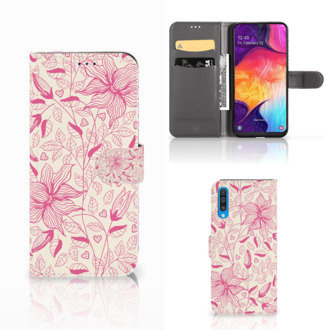 B2Ctelecom Hoesje Samsung A50 Pink Flowers