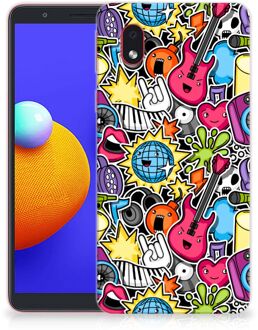 B2Ctelecom Hoesje Samsung Galaxy A01 Core Telefoon Hoesje Punk Rock