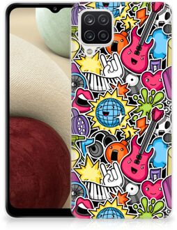 B2Ctelecom Hoesje Samsung Galaxy A12 Telefoon Hoesje Punk Rock