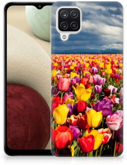 B2Ctelecom Hoesje Samsung Galaxy A12 Telefoon Hoesje Tulpen