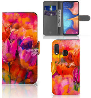 B2Ctelecom Hoesje Samsung Galaxy A20e Tulpen