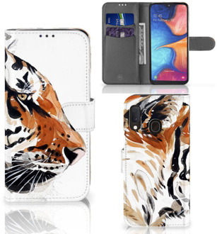 B2Ctelecom Hoesje Samsung Galaxy A20e Watercolor Tiger