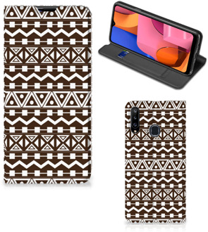 B2Ctelecom Hoesje Samsung Galaxy A20s Bookcase Aztec Brown