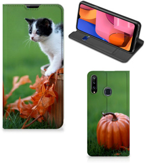 B2Ctelecom Hoesje Samsung Galaxy A20s Flip Case Kitten