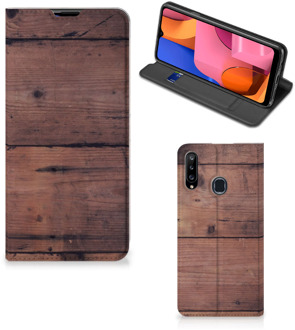 B2Ctelecom Hoesje Samsung Galaxy A20s Leuk Case Old Wood