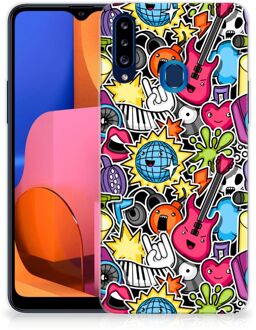 B2Ctelecom Hoesje Samsung Galaxy A20s Telefoon Hoesje Punk Rock