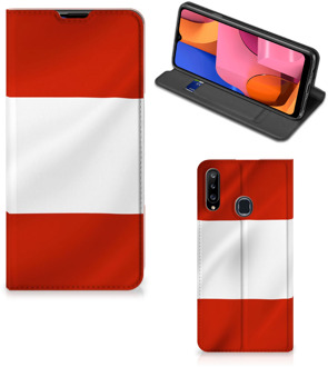 B2Ctelecom Hoesje Samsung Galaxy A20s Telefoonhoesje met Naam Oostenrijkse Vlag