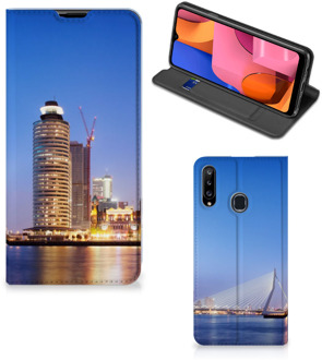 B2Ctelecom Hoesje Samsung Galaxy A20s Telefoonhoesje Tekst Erasmusbrug Rotterdam