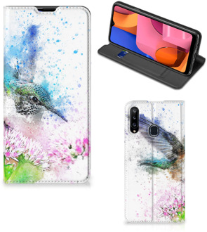 B2Ctelecom Hoesje Samsung Galaxy A20s Wallet Book Case Vogel