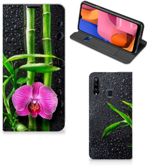 B2Ctelecom Hoesje Samsung Galaxy A20s Wallet Bookcase Orchidee