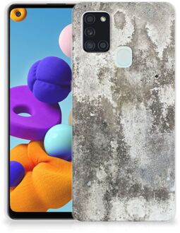 B2Ctelecom Hoesje Samsung Galaxy A21s Telefoon Hoesje Beton