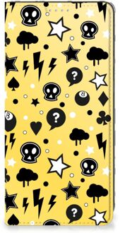 B2Ctelecom Hoesje Samsung Galaxy A21s Wallet Case met Pasjeshouder Punk Yellow