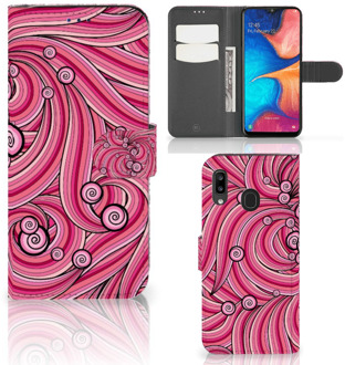 B2Ctelecom Hoesje Samsung Galaxy A30 Swirl Pink