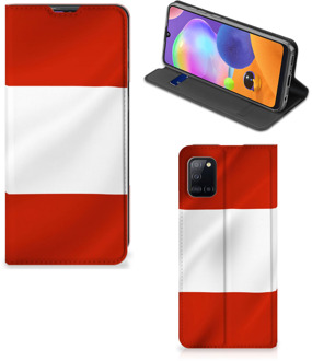 B2Ctelecom Hoesje Samsung Galaxy A31 Telefoonhoesje met Naam Oostenrijkse Vlag