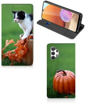 B2Ctelecom Hoesje Samsung Galaxy A32 4G Flip Case Kitten