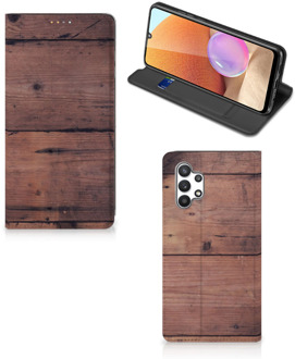 B2Ctelecom Hoesje Samsung Galaxy A32 4G Leuk Case Old Wood