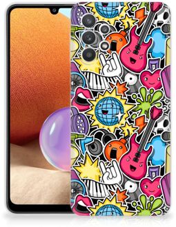 B2Ctelecom Hoesje Samsung Galaxy A32 4G Telefoon Hoesje Punk Rock