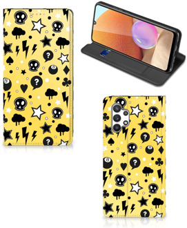 B2Ctelecom Hoesje Samsung Galaxy A32 4G Wallet Case met Pasjeshouder Punk Yellow