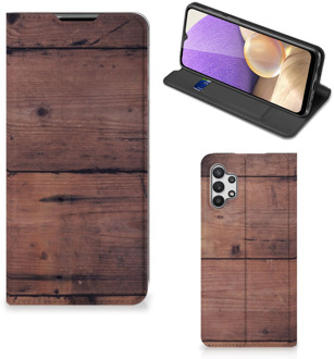 B2Ctelecom Hoesje Samsung Galaxy A32 5G Leuk Case Old Wood