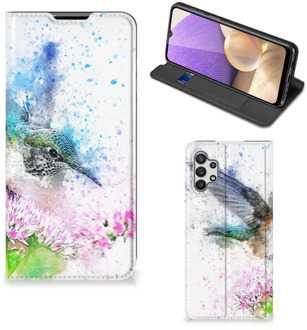 B2Ctelecom Hoesje Samsung Galaxy A32 5G Wallet Book Case Vogel