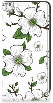 B2Ctelecom Hoesje Samsung Galaxy A41 Book Case Dogwood Flowers