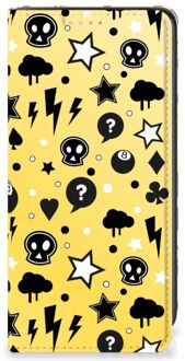 B2Ctelecom Hoesje Samsung Galaxy A41 Wallet Case met Pasjeshouder Punk Yellow