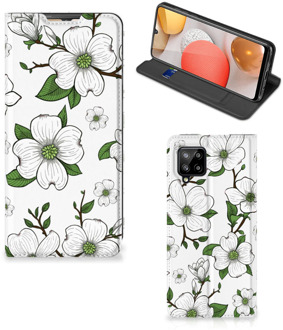 B2Ctelecom Hoesje Samsung Galaxy A42 Book Case Dogwood Flowers