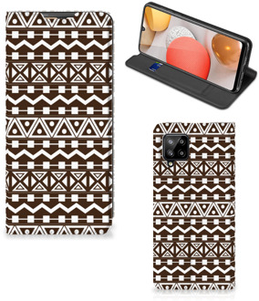 B2Ctelecom Hoesje Samsung Galaxy A42 Bookcase Aztec Brown