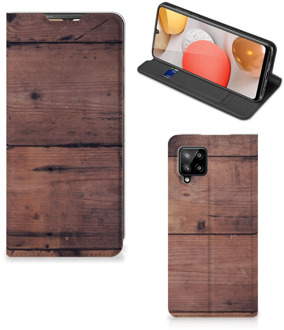 B2Ctelecom Hoesje Samsung Galaxy A42 Leuk Case Old Wood