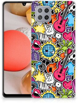 B2Ctelecom Hoesje Samsung Galaxy A42 Telefoon Hoesje Punk Rock