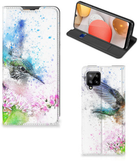 B2Ctelecom Hoesje Samsung Galaxy A42 Wallet Book Case Vogel