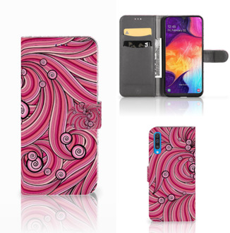 B2Ctelecom Hoesje Samsung Galaxy A50 Swirl Pink