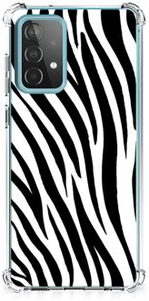 B2Ctelecom Hoesje Samsung Galaxy A52 4G/5G GSM Hoesje met doorzichtige rand Zebra