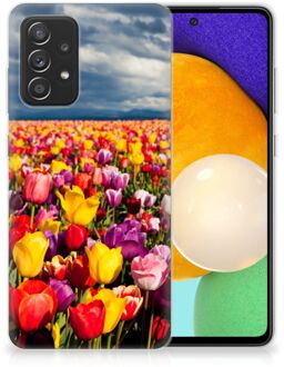 B2Ctelecom Hoesje Samsung Galaxy A52 (5G/4G) Telefoon Hoesje Tulpen