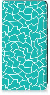 B2Ctelecom Hoesje Samsung Galaxy A52 Book Case Cracks Blue