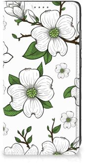 B2Ctelecom Hoesje Samsung Galaxy A52 Book Case Dogwood Flowers