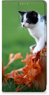 B2Ctelecom Hoesje Samsung Galaxy A71 Flip Case Kitten