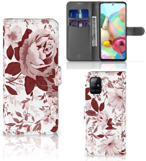 B2Ctelecom Hoesje Samsung Galaxy A71 Watercolor Flowers