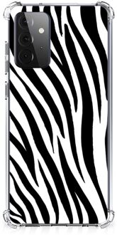 B2Ctelecom Hoesje Samsung Galaxy A72 4G/5G GSM Hoesje met doorzichtige rand Zebra