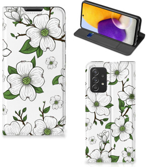 B2Ctelecom Hoesje Samsung Galaxy A72 (5G/4G) Book Case Dogwood Flowers