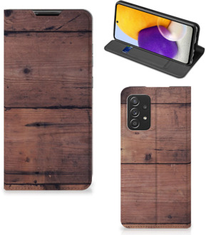 B2Ctelecom Hoesje Samsung Galaxy A72 (5G/4G) Leuk Case Old Wood