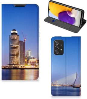 B2Ctelecom Hoesje Samsung Galaxy A72 (5G/4G) Telefoonhoesje Tekst Erasmusbrug Rotterdam