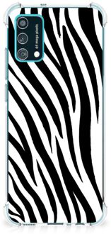 B2Ctelecom Hoesje Samsung Galaxy M02s | A02s GSM Hoesje met doorzichtige rand Zebra