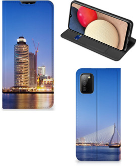 B2Ctelecom Hoesje Samsung Galaxy M02s | A02s Telefoonhoesje Tekst Erasmusbrug Rotterdam