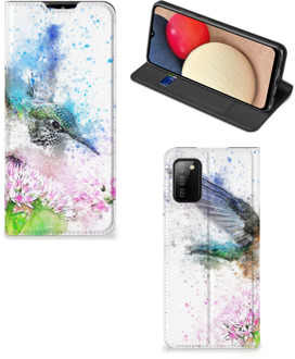 B2Ctelecom Hoesje Samsung Galaxy M02s | A02s Wallet Book Case Vogel